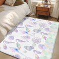 thumbnail image 1 of Area Rug 48×72in, Ocean Seahorse Conch Shell Floor Carpet Living Room Rug, Underwater World Mermaid Scale Gradient Non-Slip Welcome Mat Indoor Rugs for Bedroom Dining Room, 1 of 9