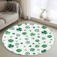 thumbnail image 1 of Area Rug 48in, Irish St. Patrick's Day Green Clovers Floor Carpet Living Room Rug, Lucky Leaf Non-Slip Welcome Mat Indoor Rugs for Bedroom Dining Room, 1 of 9