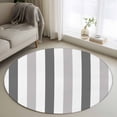 thumbnail image 1 of Area Rug 48in, Minimalist Art Grey Stripes Floor Carpet Living Room Rug, Abstract Geometric Vertical Line Non-Slip Welcome Mat Indoor Rugs for Bedroom Dining Room, 1 of 9