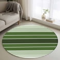 thumbnail image 1 of Area Rug 48in, Minimalist Forest Green Line Floor Carpet Living Room Rug, Modern Colorful Gradient Stripe Non-Slip Welcome Mat Indoor Rugs for Bedroom Dining Room, 1 of 9