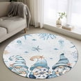 thumbnail image 1 of Area Rug 48in, Ocean Gnome Sea Shell Starfish Floor Carpet Living Room Rug, Jellyfish Coral Coastal Theme Non-Slip Welcome Mat Indoor Rugs for Bedroom Dining Room, 1 of 9