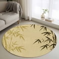 thumbnail image 1 of Area Rug 48in, Watercolor Nature Asian Plant Floor Carpet Living Room Rug, Retro Chinese Painting Non-Slip Welcome Mat Indoor Rugs for Bedroom Dining Room, 1 of 9