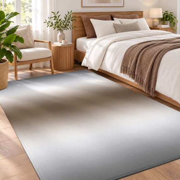 Area Rug 4x6ft, Gray Brown Non Slip Low Pile Area Rugs for Bedroom ...