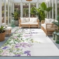 Area Rug 4x6ft, Summer Pastoral Flower Leaf Washable Rugs for Living ...