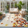 Area Rug 4x6ft, Thanksgiving Fall Maple Leaves Washable Rugs for Living ...