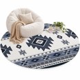 Area Rug 5', Dark Blue Southwest Wind Bohemian Wind Soft Mat Non-Slip ...
