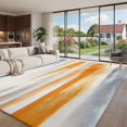 Area Rug 5 x 7 Washable, Orange Gray White Rugs for Living Room Bedroom ...
