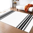 thumbnail image 1 of Area Rug 5'x7' Farmhouse Black White Stripes Decoration Washable Area Rugs Non Shedding Floor Carpet Rubber Backing Non-Slip Indoor Mats for Living Room Bedroom Kitchen, 1 of 8