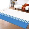 thumbnail image 1 of Area Rug 5'x7' Modern Art Blue Stripes White Farmhouse Washable Area Rugs Non Shedding Floor Carpet Rubber Backing Non-Slip Indoor Mats for Living Room Bedroom Kitchen, 1 of 8