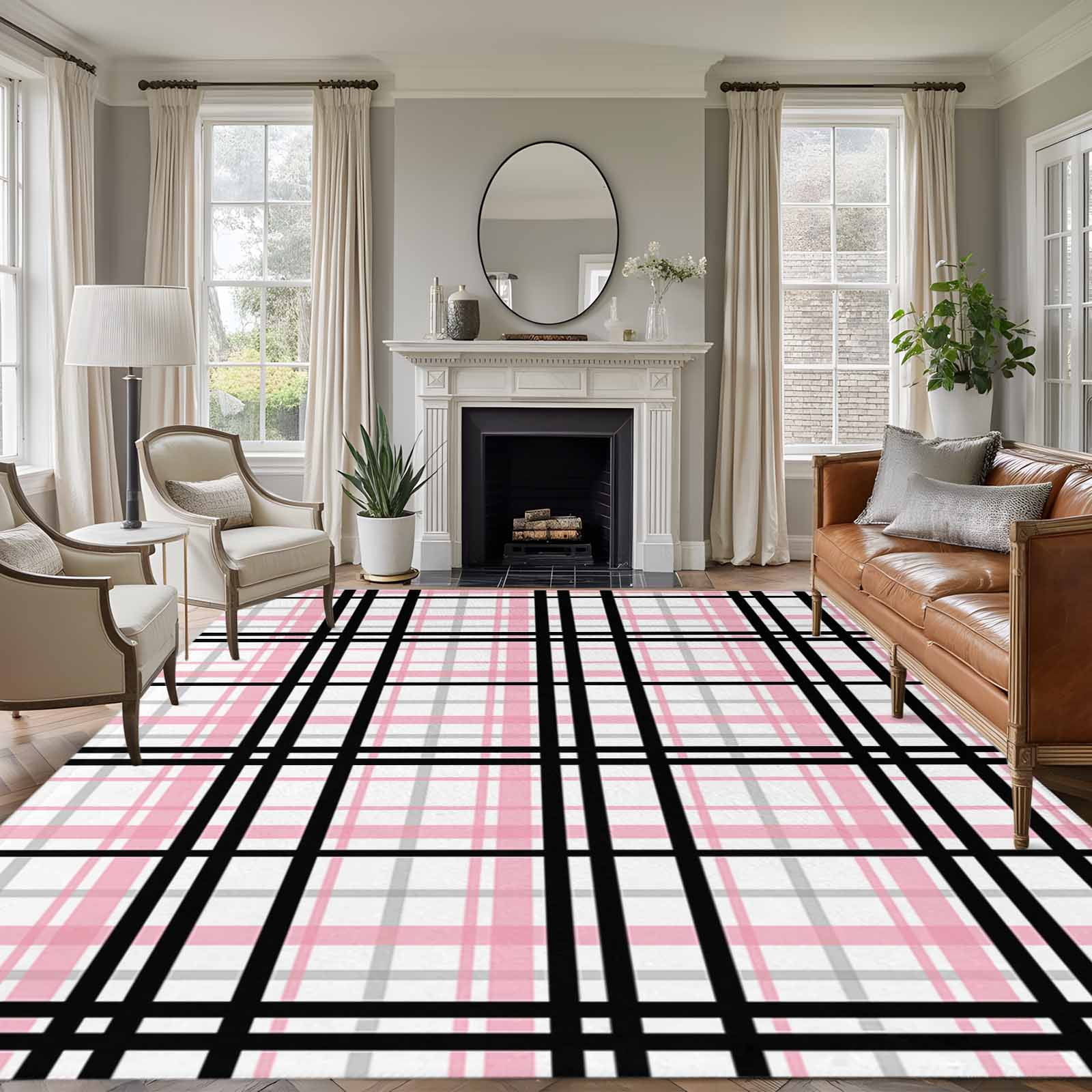 Elegant Pink And Black Rug Photos