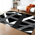 thumbnail image 1 of Area Rug 5'x8' Geometric Abstract Black White and Grey Lines Washable Area Rugs Non Shedding Floor Carpet Rubber Backing Non-Slip Indoor Mats for Living Room Bedroom Kitchen, 1 of 8
