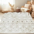 thumbnail image 1 of Area Rug 5x7 Khaki, Washable Boho Large Living Room Rugs Non-Slip, Ultra Soft Geometric Traditional Farmhouse Carpet for Dining Room Bedroom Dorm Office Home Décor, 1 of 5