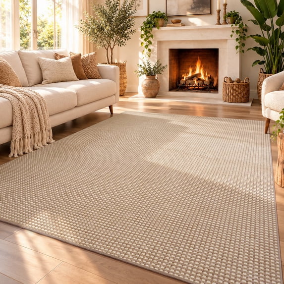 Area Rug 5x7 for Living Room, Non-Slip Washable Low Pile Carpet with ...