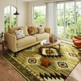 thumbnail image 1 of Area Rug 5x7 Rug Machine Washable Non-Slip Low Pile Print Pattern Western Rug for Living Room Bedroom Entryway-Camel, 1 of 11