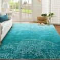 thumbnail image 1 of Area Rug 5x7 Washable Rug for Living Room Modern Abstract Rug Distressed Ombre Rug with Non Slip Backing, Medallion Rug, Soft Stain Resistant Thin Rug, Cozy Indoor Foldable Rug, Green, 1 of 7