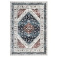 thumbnail image 1 of Area Rug 5x7 Washable Rug for Living Room with Non Slip Backing Distressed Floral Foldable Low Pile Carpet Ultra Soft Medallion Print Accent Throw Rug for Nursery Playroom Offcie, Blue, 1 of 8