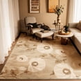 thumbnail image 1 of Toyoso 5'x7' Modern Earth Tone Area Rug, Mocha and Champagne Floral Silicone Rug, Ultra Soft 0.25" Slim Machine Washable Non-Slip Floor Art Piece, Decorative Room-Changing Elegant Rug, 1 of 9