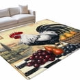 Area Rug 5x7ft White Black Rooster Washable Area Rugs for Living Room ...