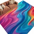 Area Rug 5x8ft, Boho Colorful Swirl Washable Rugs for Living Room ...