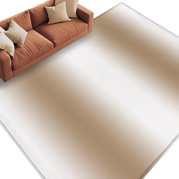Area Rug 5x8ft, Modern Khaki White Ombre Washable Rugs for Living Room Bedroom, Minimalist Gradient Style Soft Non-slip Area Rugs Rectangle Floor Carpet for Dining Room