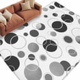 thumbnail image 1 of Area Rug 60×96in, Black Gray Circles Floor Carpet Living Room Rug, Abstract Geometric Rounds Art Non-Slip Welcome Mat Indoor Rugs for Bedroom Dining Room, 1 of 9