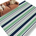 thumbnail image 1 of Area Rug 60×96in, Modern Minimalist Stripe Floor Carpet Living Room Rug, Abstract Navy Blue Green Grey Line Non-Slip Welcome Mat Indoor Rugs for Bedroom Dining Room, 1 of 9