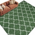 thumbnail image 1 of Area Rug 60×96in, Moroccan Dark Green Geometric Floor Carpet Living Room Rug, Medieval Ethnic Pattern Non-Slip Welcome Mat Indoor Rugs for Bedroom Dining Room, 1 of 9