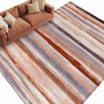 thumbnail image 1 of Area Rug 60×96in, Vintage Red Brown Purple Stripes Floor Carpet Living Room Rug, Abstract Art Non-Slip Welcome Mat Indoor Rugs for Bedroom Dining Room, 1 of 9