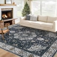 thumbnail image 1 of Area Rug 6x9 Washable Rug, Vintage Boho Medallion Rugs Non-Slip Soft Low Pile Large Distressed Rug Indoor Retro Carpet for Living Room Bedroom Dining Room Home Office (Vintage Black, 6'x9'), 1 of 8