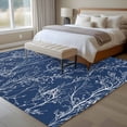 thumbnail image 1 of Area Rug 72×108in, Abstract Branches Navy Blue Floor Carpet Living Room Rug, Modern Minimalist Art Non-Slip Welcome Mat Indoor Rugs for Bedroom Dining Room, 1 of 9
