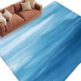 thumbnail image 1 of Area Rug 72×108in, Abstract Gradient Artwork Floor Carpet Living Room Rug, Modern Blue Paint Art Non-Slip Welcome Mat Indoor Rugs for Bedroom Dining Room, 1 of 9