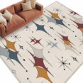 thumbnail image 1 of Area Rug 72×108in, Abstract Mid Century Diamond Floor Carpet Living Room Rug, Modern Geometric Art Burlap Texture Non-Slip Welcome Mat Indoor Rugs for Bedroom Dining Room, 1 of 9