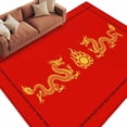 thumbnail image 1 of Area Rug 72×108in, Chinese Spring Festival Floor Carpet Living Room Rug, New Year Dragons on Red under Non-Slip Welcome Mat Indoor Rugs for Bedroom Dining Room, 1 of 9
