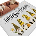 thumbnail image 1 of Area Rug 72×108in, Farm Sweet Home Gnome Floor Carpet Living Room Rug, Daisy Flower Honey Dwarf Non-Slip Welcome Mat Indoor Rugs for Bedroom Dining Room, 1 of 9