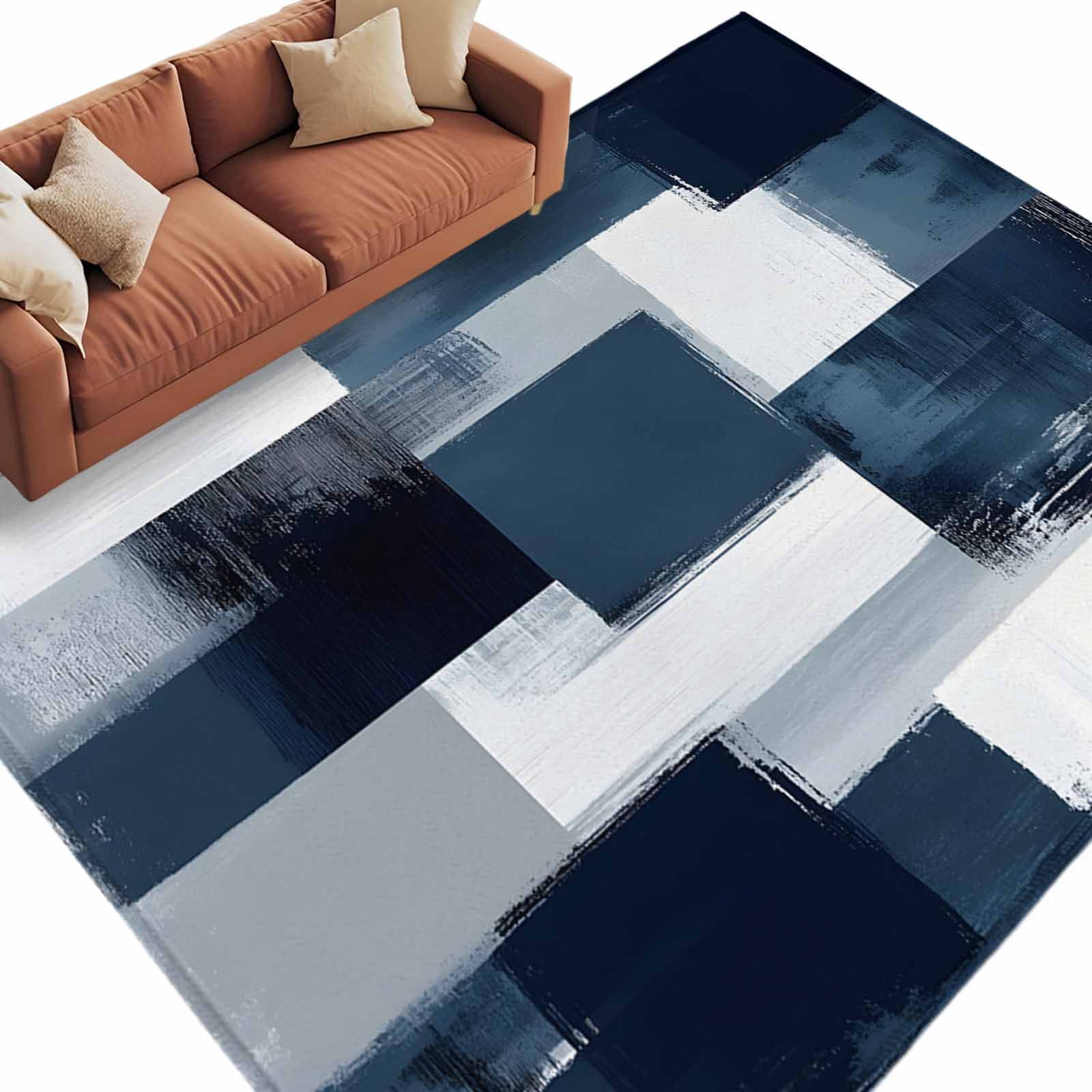 Area Rug 72×108in, Modern Art Abstract Color Block Floor Carpet Living ...