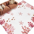 thumbnail image 1 of Area Rug 72×108in, Red Coral Starfish Fish Floor Carpet Living Room Rug, Underwater Ocean Creature Non-Slip Welcome Mat Indoor Rugs for Bedroom Dining Room, 1 of 9