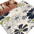 thumbnail image 1 of Area Rug 72×108in, Vintage Farm Flower Texture Floor Carpet Living Room Rug, Spring Watercolor Wildflower Non-Slip Welcome Mat Indoor Rugs for Bedroom Dining Room, 1 of 9