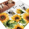 thumbnail image 1 of Area Rug 72×108in, Watercolor Farm Sunflowers Bee Floor Carpet Living Room Rug, Spring Country Floral Non-Slip Welcome Mat Indoor Rugs for Bedroom Dining Room, 1 of 9