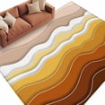 thumbnail image 1 of Area Rug 72×108in, Watercolor Gradient Orange Waves Floor Carpet Living Room Rug, Abstract Beach Scenery Non-Slip Welcome Mat Indoor Rugs for Bedroom Dining Room, 1 of 9
