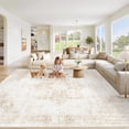 thumbnail image 1 of Area Rug 8x10 Washable Rug, Vintage Boho Medallion Rugs Non-Slip Soft Low Pile Large Distressed Rug Indoor Retro Carpet for Living Room Bedroom Dining Room Office Children's Room(Beige, 8'x10'), 1 of 7