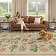 Area Rug 9x12 Living Room Rug, Vegetables Washable Non-Slip Low Pile ...