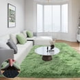 thumbnail image 1 of Area Rug For Bedroom 4x6ft For Living Room,Mint Green Fluffy Shaggy Rug Soft Carpets,Non-Slip Stickers Rugs For Bedroom Nursery Independence Day Father'S Day Graduation Season Rug Decor Gift, 1 of 12
