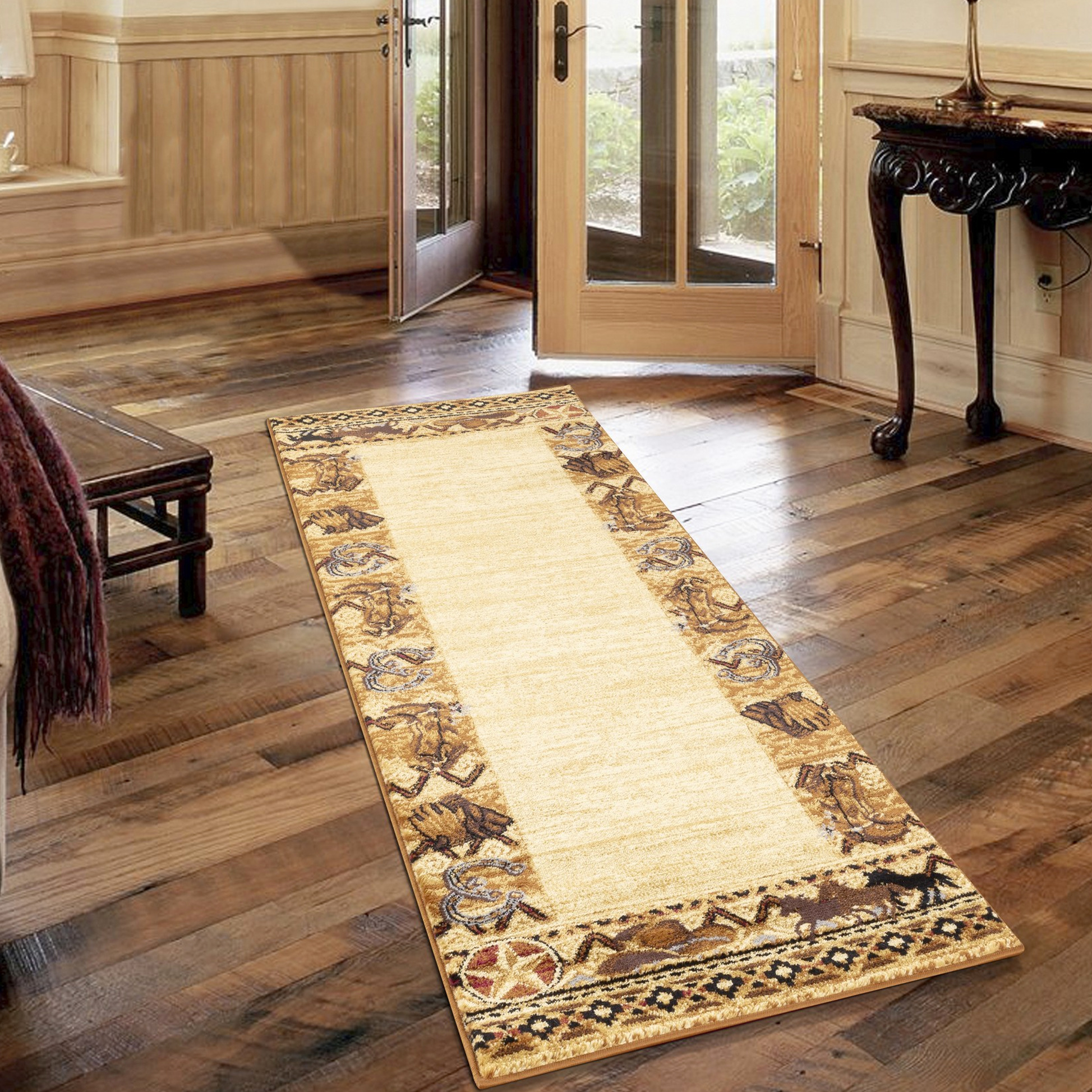 Busy Rugs Area Rug In Beige Shade, 2 Ft. 7 In. X 3 In., Polypropylene With Jute ...