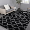 thumbnail image 1 of Brochao 5'x8' Geometric Shag Area Rug for Living Room, Diamond Indoor Area Rug, Fluffy Carpet Plush Rug, Soft Home Floor Bedroom Carpet, Black, 1 of 10