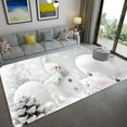 thumbnail image 1 of Area Rug Christmas Carpet Decor Cartoon Santa Claus Snowman Living Room Large Area Rugs Kids Bedroom, 1 of 7