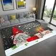 Area Rug Christmas Carpet Decor Cartoon Santa Claus Snowman Living Room