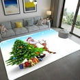 thumbnail image 1 of Area Rug Christmas Carpet Decor Cartoon Santa Claus Snowman Living Room Large Area Rugs Kids Bedroom, 1 of 7