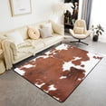 thumbnail image 1 of Area Rug Cow Print Rug Rustic Farm Animal Carpet for Boys Girl Cowboy Non Slip Door Mat Sofa Table Floor Rug, 1 of 5