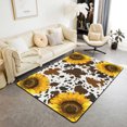 thumbnail image 1 of Area Rug Cow Print Rug Rustic Farm Animal Carpet for Boys Girl Cowboy Non Slip Door Mat Sofa Table Floor Rug, 1 of 5