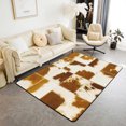 thumbnail image 1 of Area Rug Cow Print Rug Rustic Farm Animal Carpet for Boys Girl Cowboy Non Slip Door Mat Sofa Table Floor Rug, 1 of 5